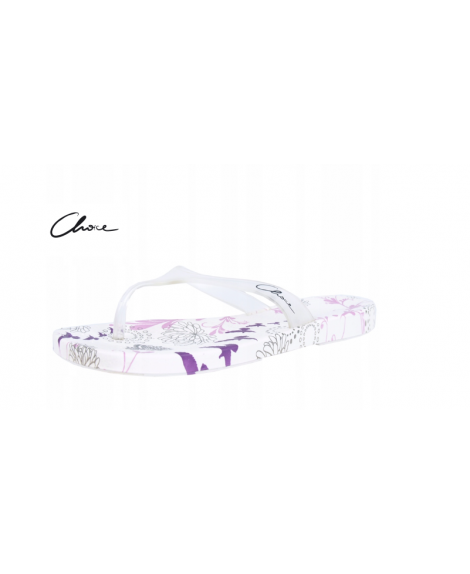 Damskie japonki basenowe CHOICE 2812 białe