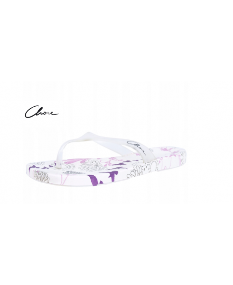 Damskie japonki basenowe CHOICE 2812 białe