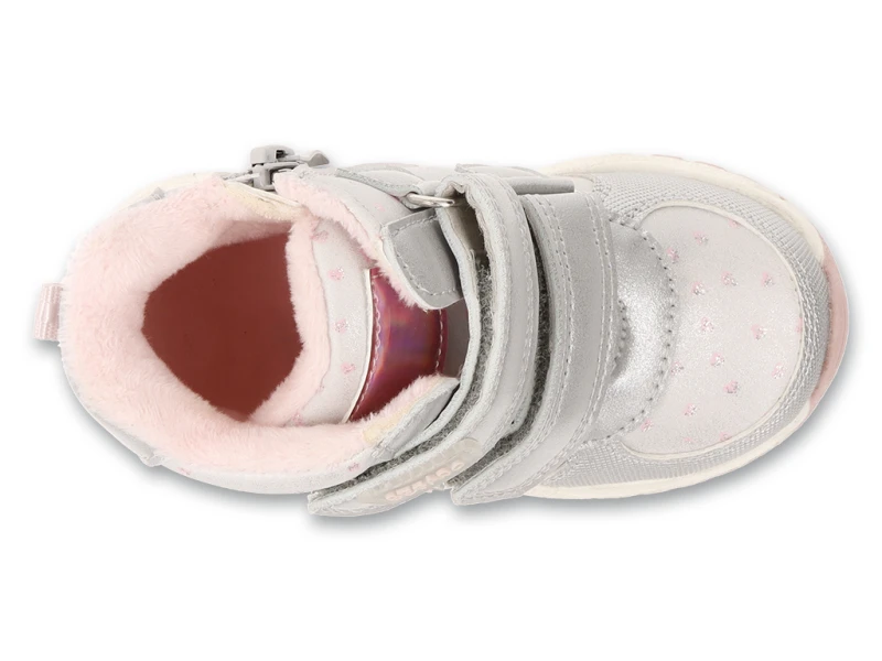Buty-jesienne-dziewczece-za-kostke-ICE-HEART-Befado-srebrne--widok-z-gory.jpg