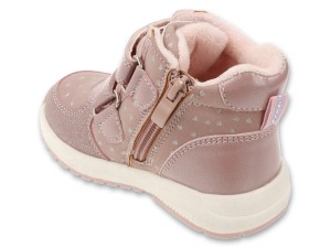 Rozowe-buty-jesienne-dla-dziewczynki-ICE-HEART-Befado--widok-z-tylu-na-boczny-zamek-i-podwyzszona-cholewke.jpg