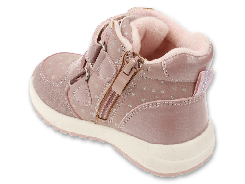 Rozowe-buty-jesienne-dla-dziewczynki-ICE-HEART-Befado--widok-z-tylu-na-boczny-zamek-i-podwyzszona-cholewke.jpg