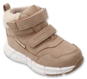 Wodoodporne-buty-jesienne-chlopiece-Befado-za-kostke--bezowy-model-na-dwa-rzepy-z-jasna-podeszwa.jpg