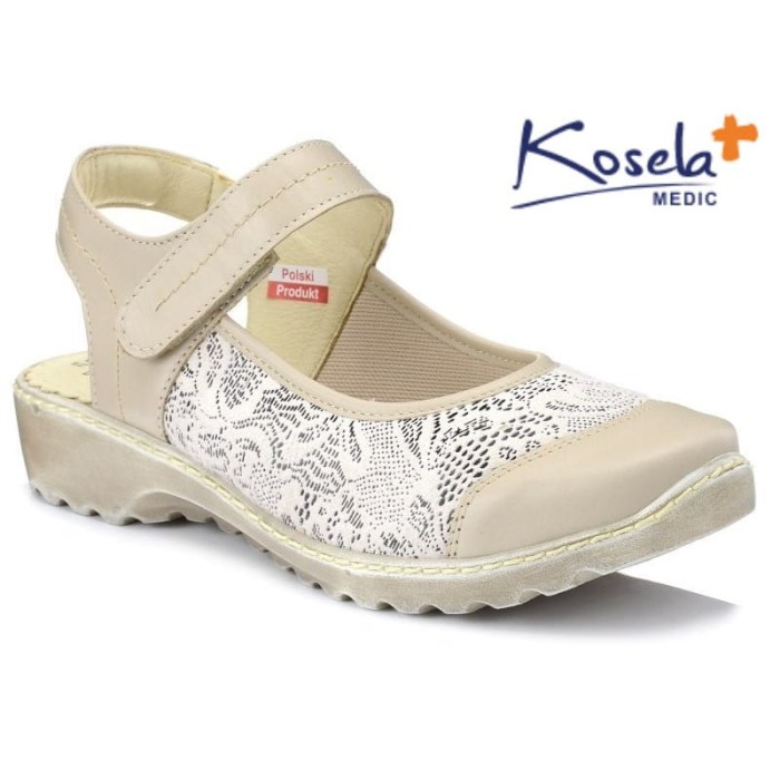 Kosela Medic 1852 skórzane sandały damskie obuwie na haluksy