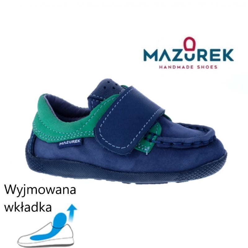 Mazurek 113 skórzane buty dziecięce Mazurek 113 mokasyny
