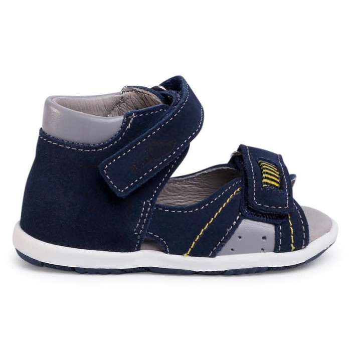 RenBut 11-097  skórzane sandały dziecięce na rzepy 11-097 0534 GRANAT