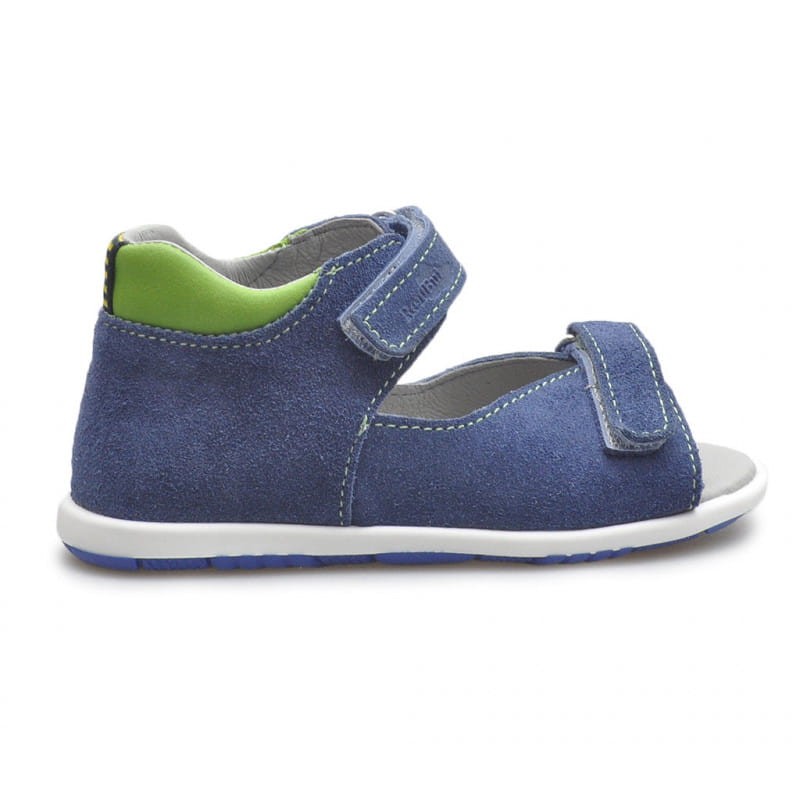 RenBut 11-1545 skórzane sandały dziecięce na rzepy 11-1545 JEANS