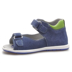 RenBut 11-1545 skórzane sandały dziecięce na rzepy 11-1545 JEANS