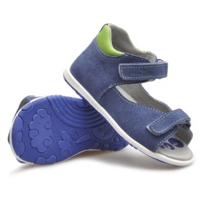 RenBut 11-1545 skórzane sandały dziecięce na rzepy 11-1545 JEANS