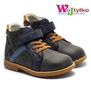 Wojtyłko obuwie dziecięce na rzep dla chłopca Wojtyłko 21008  1T21008 3T21008
