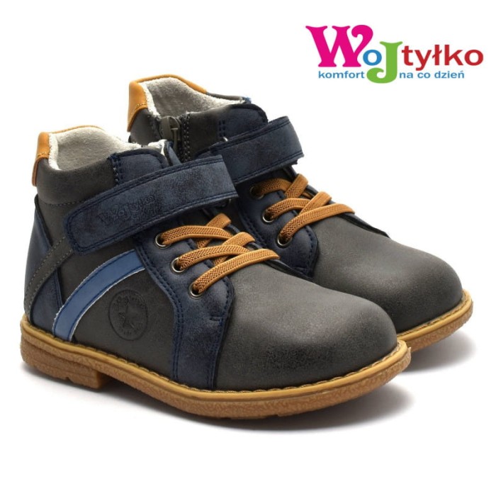 Wojtyłko obuwie dziecięce na rzep dla chłopca Wojtyłko 21008  1T21008 3T21008