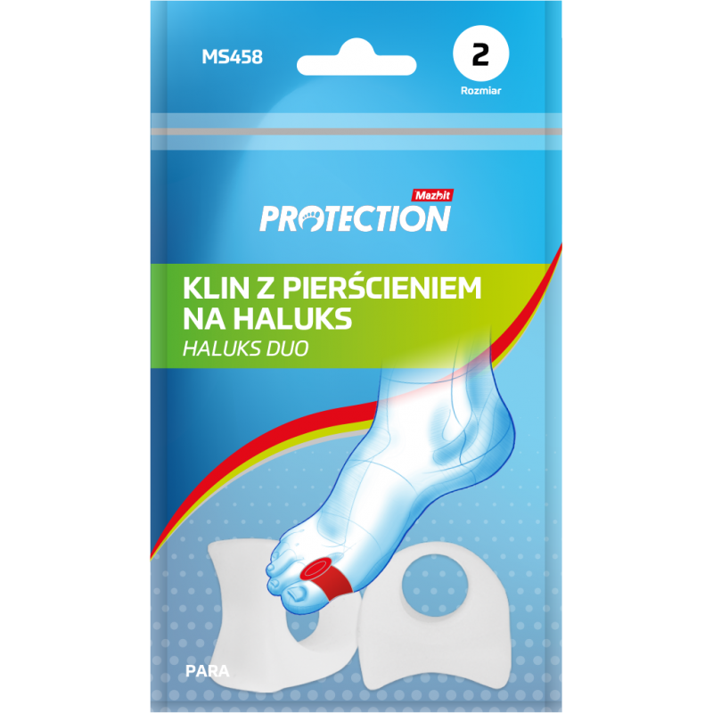 Żelowy pierścień z klinem dla osób z haluksem HALUKS DUO