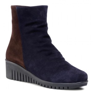 Comfortabel 962318 skórzane botki buty na koturnie