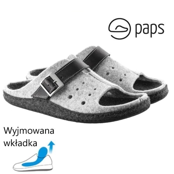 Paps męskie obuwie domowe do wkładek ortopedycznych np. Vasyli Paps 1050-007