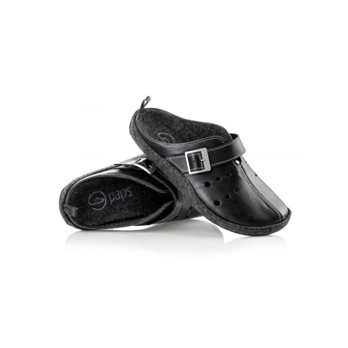 Klaveness Paps damskie obuwie domowe model ME 1050 ME 1051 Black  buty do wkładek ortopedycznych np. Vasyli