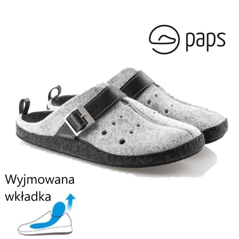 Paps męskie obuwie domowe do wkładek ortopedycznych np. Vasyli Paps ME 1051-007