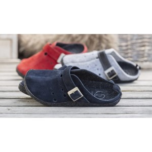 Paps męskie obuwie domowe ME 1051-837 granat  buty do wkładek ortopedycznych np. Vasyli