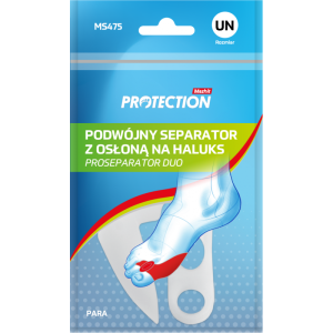 SILIKONOWA osłona na haluks z klinem i pierścieniem na palce (proseparator duo)