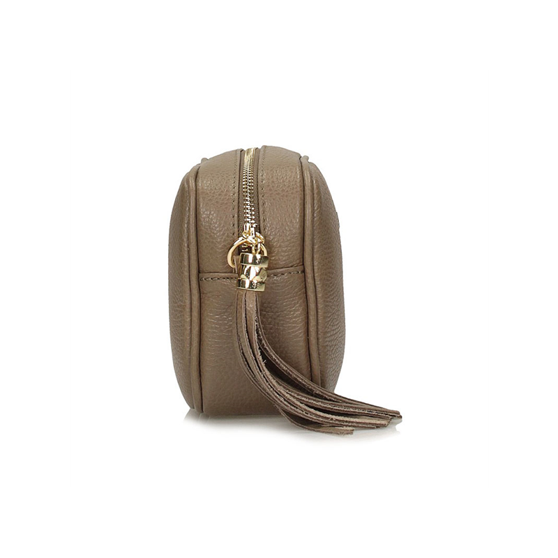 Skórzana torebka damska Toscanio TOS A08 BEŻOWA