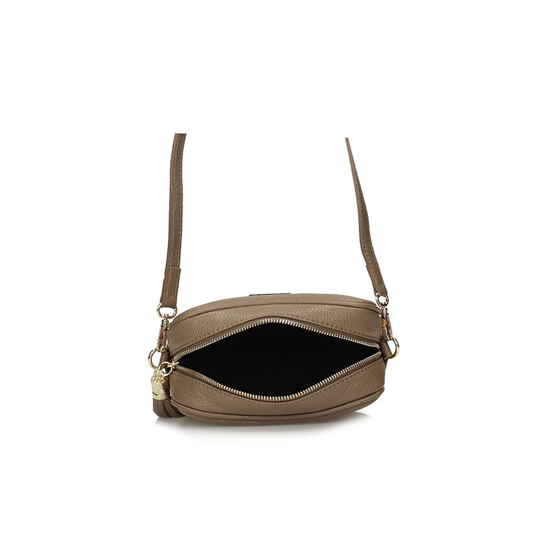 Skórzana torebka damska Toscanio TOS A08 BEŻOWA