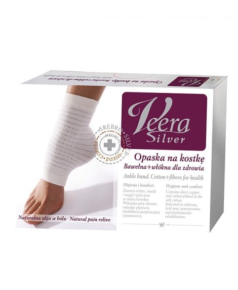 Opaska na kostkę Veera silver PRZECIWBÓLOWA