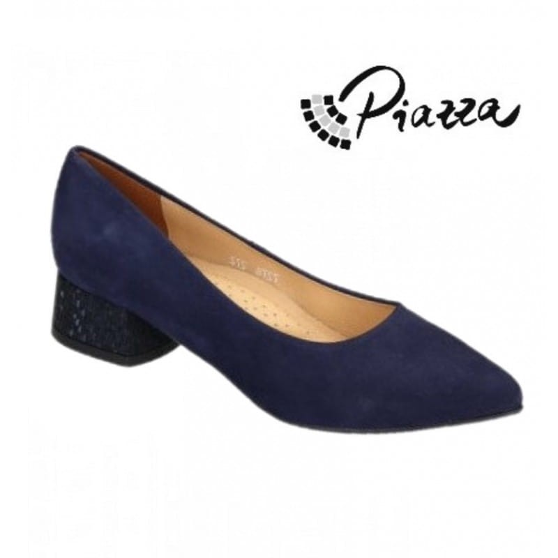 Piazza 930005 eleganckie buty skórzane czółenka damskie 930005-05 GRANAT