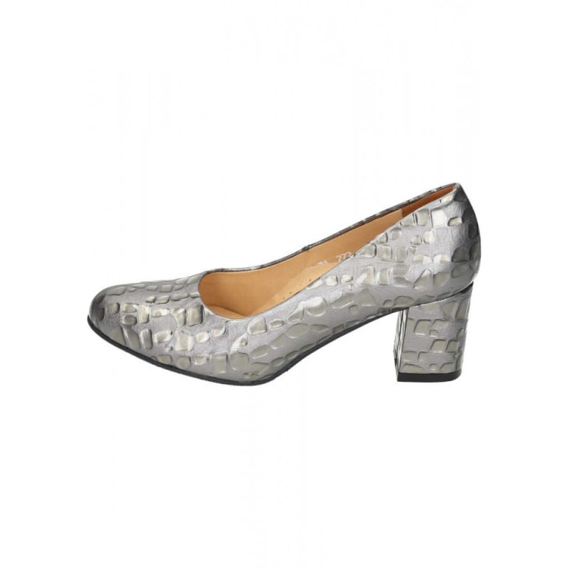 Piazza 930003 skórzane czółenka damskie 930003-09 POPIEL