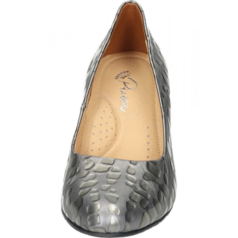 Piazza 930003 skórzane czółenka damskie 930003-09 POPIEL