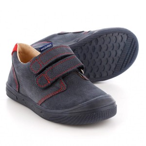 Mazurek 1361 skórzane buty dziecięce półbuty chłopięce na rzepy