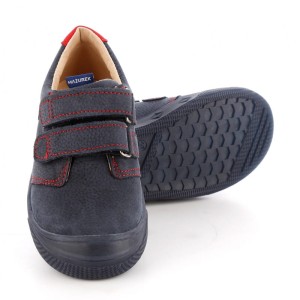 Mazurek 1361 skórzane buty dziecięce półbuty chłopięce na rzepy