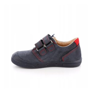 Mazurek 1361 skórzane buty dziecięce półbuty chłopięce na rzepy