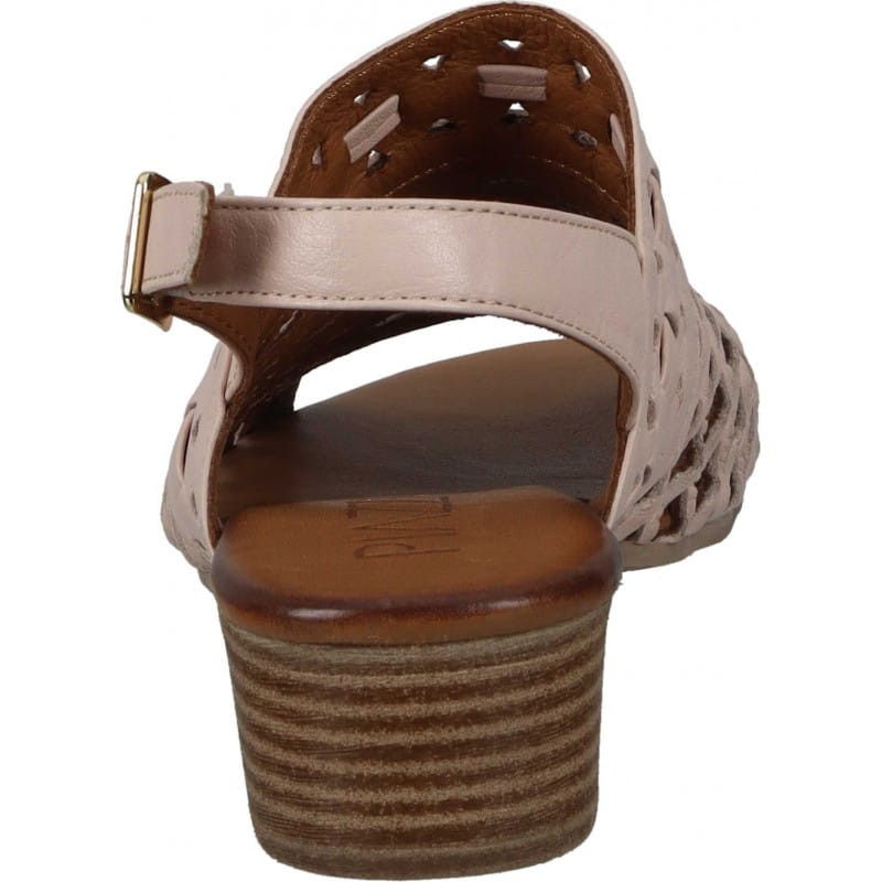 Piazza 910055-42 skórzane sandały damskie ażurowe pastelowe