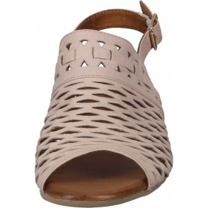 Piazza 910055-42 skórzane sandały damskie ażurowe pastelowe