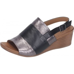 Piazza 910070-01 skórzane sandały damskie CZARNE