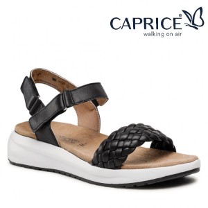 Caprice 28717 Skórzane sandały damskie na ostrogę piętową