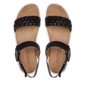 Caprice 28717 Skórzane sandały damskie na ostrogę piętową