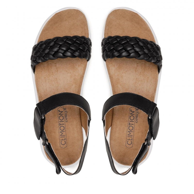 Caprice 28717 Skórzane sandały damskie na ostrogę piętową