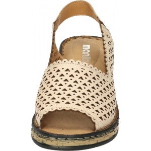 MANITU 910122 skórzane sandały damskie ażurowe