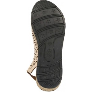 MANITU 910122 skórzane sandały damskie ażurowe