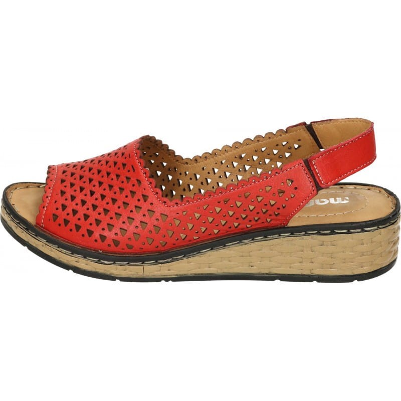 MANITU 910122 skórzane sandały damskie ażurowe Manitu 910122-04