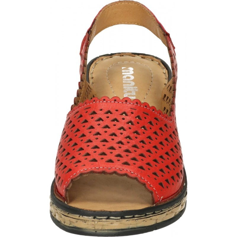 MANITU 910122 skórzane sandały damskie ażurowe Manitu 910122-04