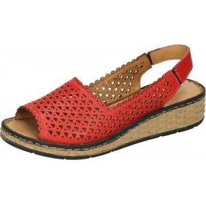 MANITU 910122 skórzane sandały damskie ażurowe Manitu 910122-04