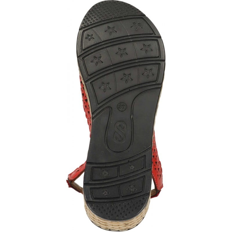 MANITU 910122 skórzane sandały damskie ażurowe Manitu 910122-04