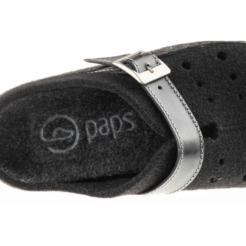Paps damskie obuwie domowe model ME 1050 czarne buty do wkładek ortopedycznych np. Vasyli