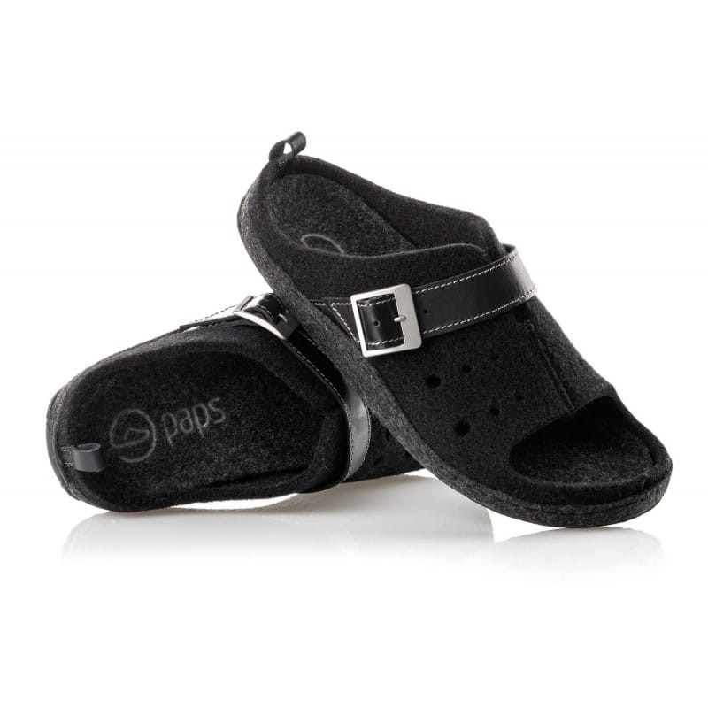 Paps damskie obuwie domowe model ME 1050 czarne buty do wkładek ortopedycznych np. Vasyli