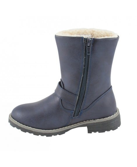 Kozaki zimowe dziecięce Wojtyłko 11627  3Z11627  5Z11627 granatowe