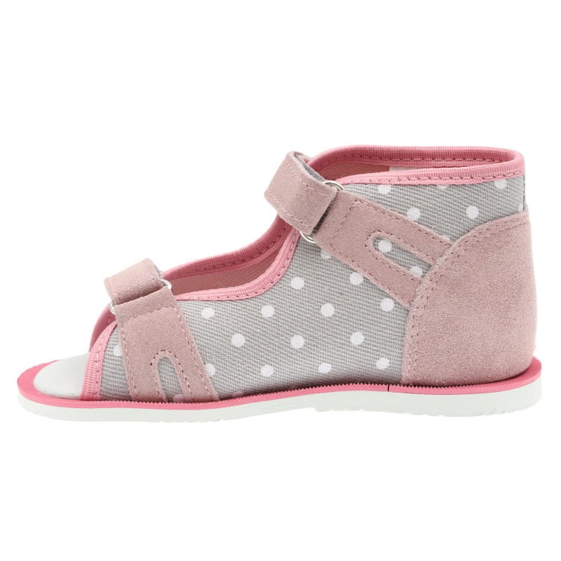 Postęp dziecięce buty profilaktyczne buty do wkładek MAJA 191 1628 POPIEL KROPKI