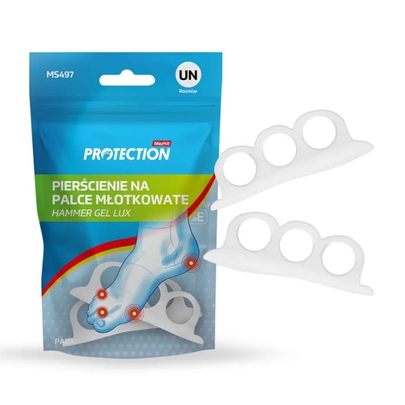 Międzypalcowe kliny silikonowe Mazbit HAMMER GEL LUX pierścień na palce młotkowate