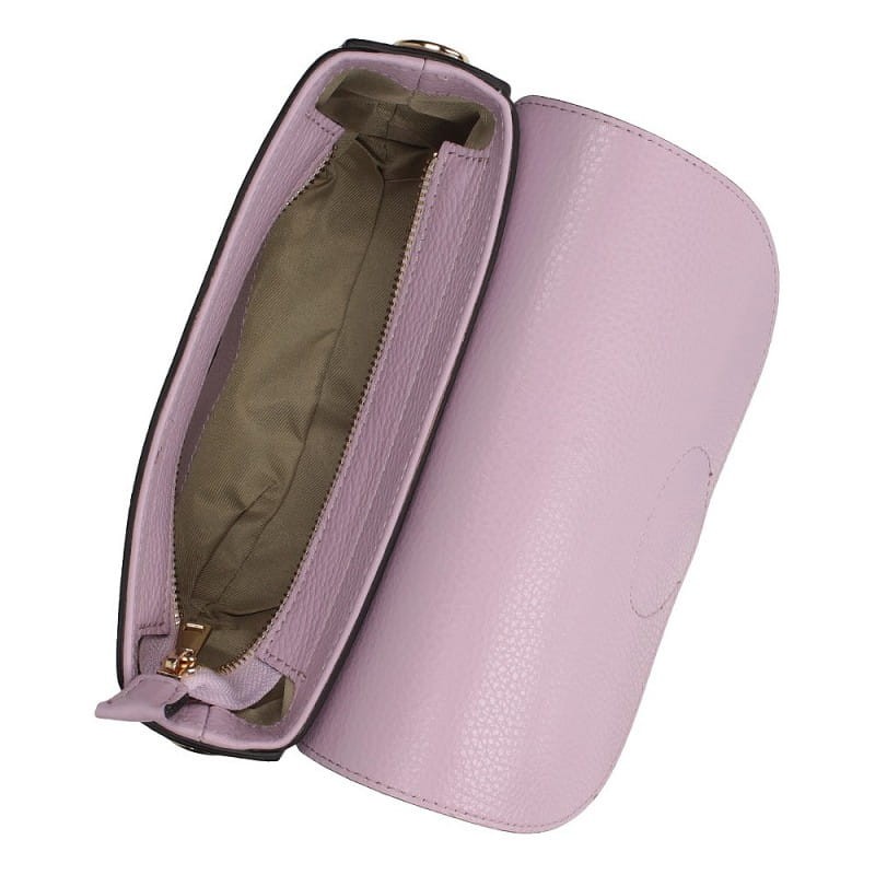 Skórzana torebka damska Toscanio TOS E28 lawendowa