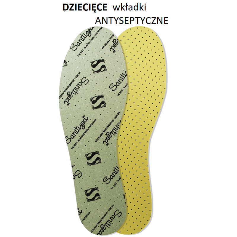 Przeciwpotne wkładki dziecięce do butów ANTYSEPTYCZNE
