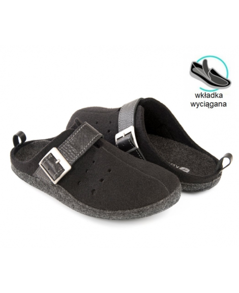 Paps Męskie kapcie do wkładek ortopedycznych np. Vasyli 1051-003 męskie obuwie
